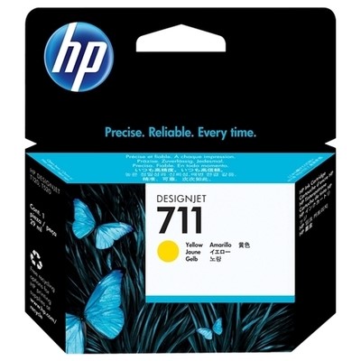 Hp 711 - cartouche jet d'encre authentique CZ132A - Yellow