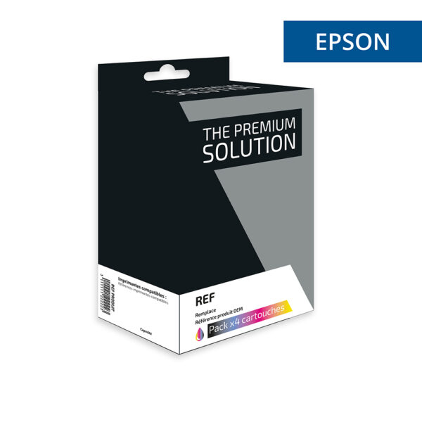 EP-JE_TPS05-PackX4.jpg Epson 407 - Pack x4 jet d'encre compatible avec C13T07U140, T07U240, T07U340, T07U440 - BCMY