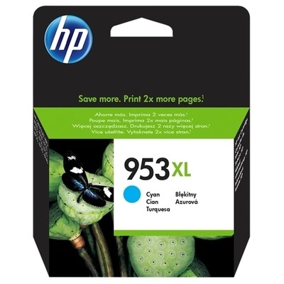 Hp 953XL - cartouche jet d'encre authentique F6U16AE - Cyan