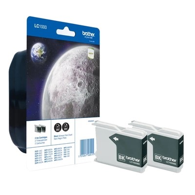 Brother 1000 - Pack x 2 jet d'encre authentique LC1000BKBP2 - Black