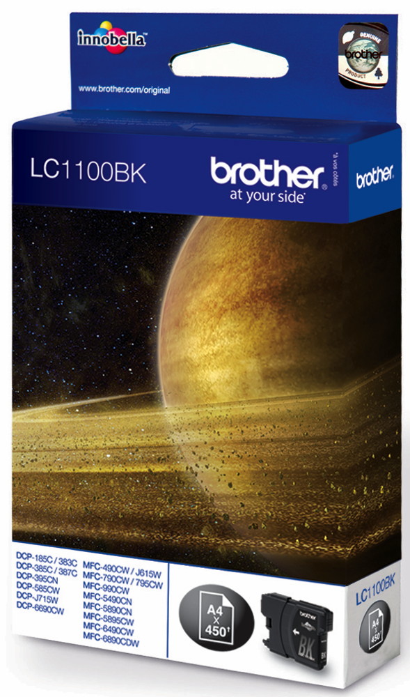 Brother 1100 - cartouche jet d'encre authentique LC1100B - Black