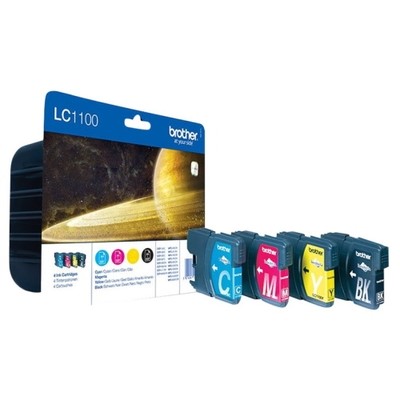 Brother 1100 - Pack x 4 jet d'encre authentique LC1100VALBP - Black Cyan Magenta Yellow