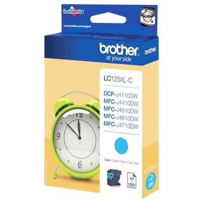 Brother 125XLC - cartouche jet d'encre authentique LC125XLC - Cyan