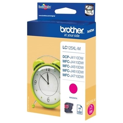 Brother 125XLM - cartouche jet d'encre authentique LC125XLM - Magenta