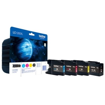 Brother 1280 - Pack x 4 jet d'encre authentique LC1280XLVALBP - Black Cyan Magenta Yellow