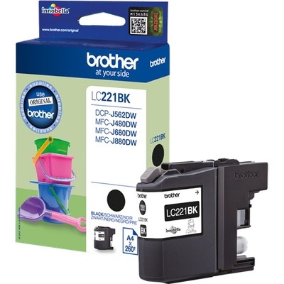 Brother 221BK - cartouche jet d'encre authentique LC221BK - Black