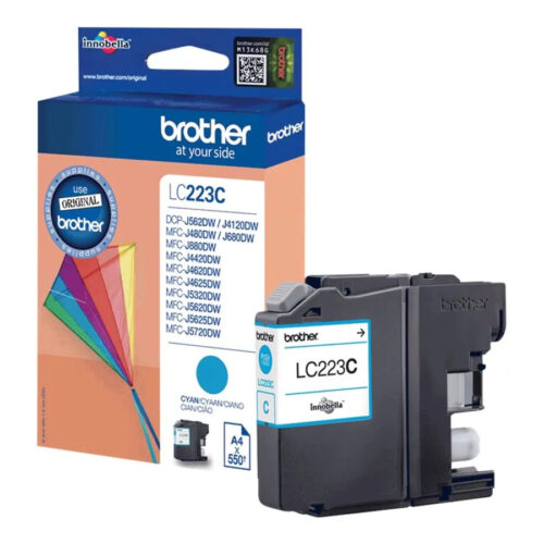 Brother 223C - cartouche jet d'encre authentique LC223C - Cyan