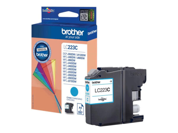 Brother 223C - cartouche jet d'encre authentique LC223C - Cyan