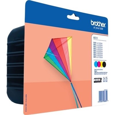 Brother 223 - Pack x 4 jet d'encre authentique LC223VALBP - Black Cyan Magenta Yellow