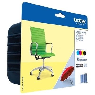 Brother 229 - Pack x 4 jet d'encre authentique LC229XLVALBP - Black Cyan Magenta Yellow