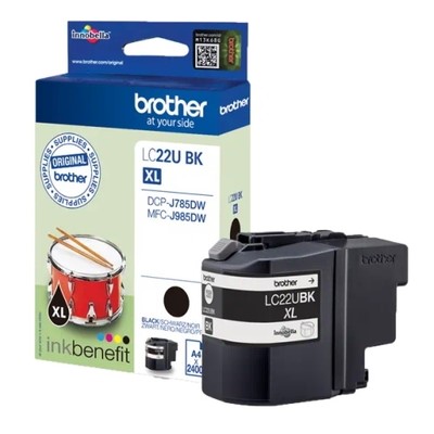 Brother 22UBK - cartouche jet d'encre authentique LC22UBK - Black