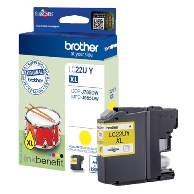 Brother 22UY - cartouche jet d'encre authentique LC22UY - Yellow