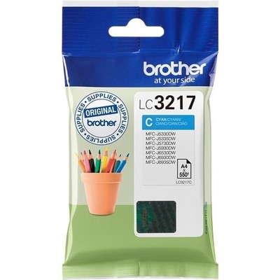 Brother 3217C - cartouche jet d'encre authentique LC3217C - Cyan