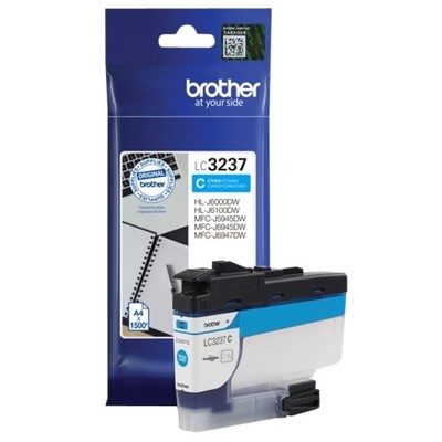 Brother 3237C - cartouche jet d'encre authentique LC3237C - Cyan