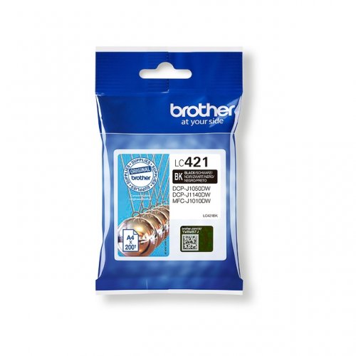 Brother 421 - cartouche jet d'encre authentique LC421BK - Black