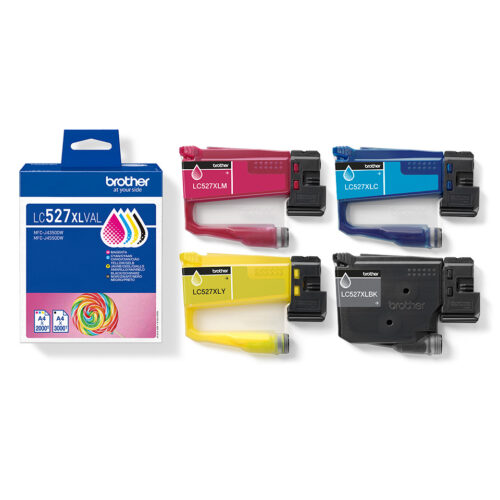 Brother 527XL - Pack x 4 jet d'encre authentique LC527XLVAL - Black Cyan Magenta Yellow