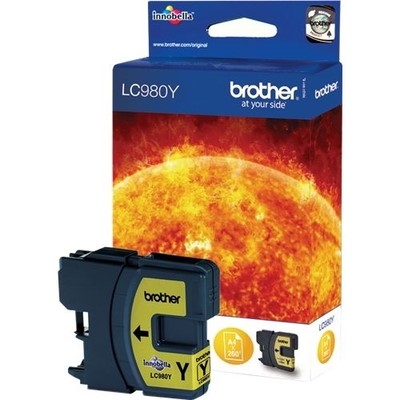 Brother 980 - cartouche jet d'encre authentique LC980Y - Yellow