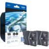 Brother 985 - Pack x 2 jet d'encre authentique LC985BKBP2 - Black