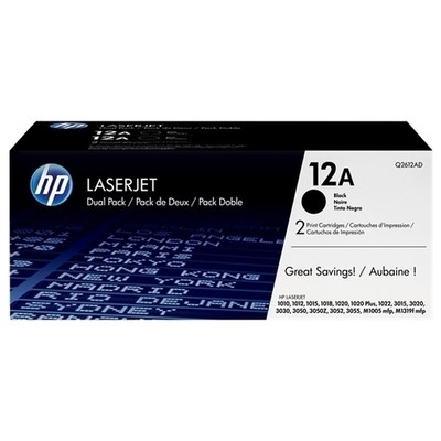 Q2612AD.jpg Hp 12A - Pack x 2 Toner authentique Q2612AD - Black