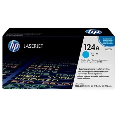 Hp 124A - Toner authentique Q6001A, 124A - Cyan