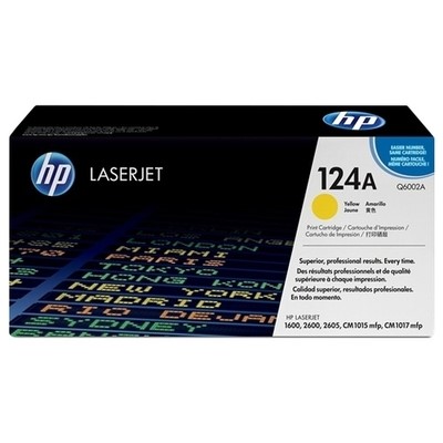 Hp 124A - Toner authentique Q6002A, 124A - Yellow