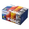 Samsung P406C - Pack x 4 Toner authentique CLTP406CELS, SU375A - Black Cyan Magenta Yellow