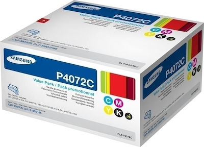 Samsung P4072C - Pack x 4 Toner authentique CLTP4072CELS, SU382A - Black Cyan Magenta Yellow