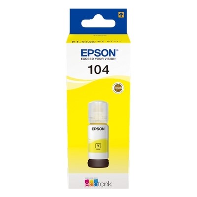 T00P440.jpg Epson 104 - Recharge d'encre authentique C13T00P440 - Yellow