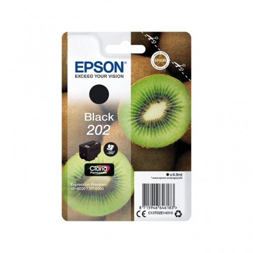 Epson 202 - cartouche jet d'encre authentique C13T02E14010 - Black