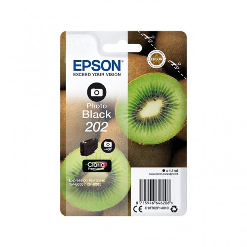 Epson 202 - cartouche jet d'encre authentique C13T02F14010 - Photo Black