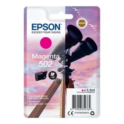 Epson 502 - cartouche jet d'encre authentique T02V340 - Magenta