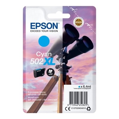 Epson 502XL - cartouche jet d'encre authentique T02W240 - Cyan