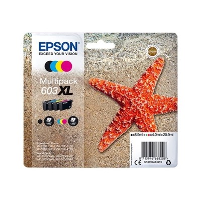 Epson 603XL - Pack x 4 jet d'encre authentique T03A64010 - Black Cyan Magenta Yellow