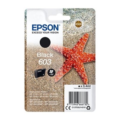 Epson 603 - cartouche jet d'encre authentique *C13T03U140 - Black