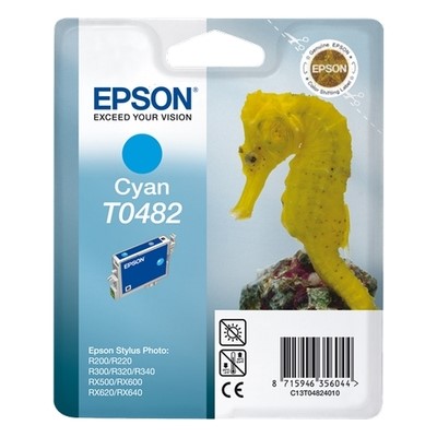 Epson T0482 - cartouche jet d'encre authentique C13T04824010 - Cyan
