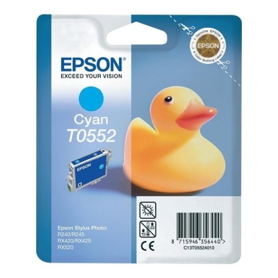 Epson T0552 - cartouche jet d'encre authentique C13T05524010 - Cyan