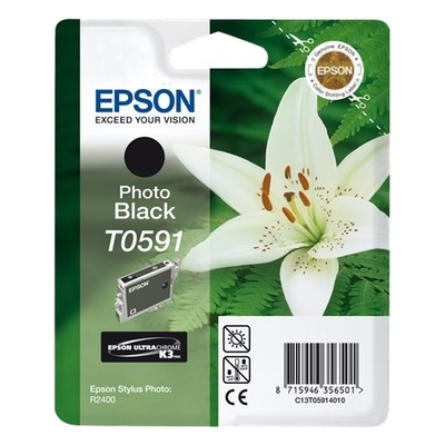 Epson T0591 - cartouche jet d'encre authentique T059140 - Photo Black