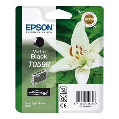 Epson T0598 - cartouche jet d'encre authentique T059840 - Matt Black