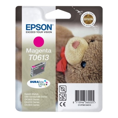 Epson T0613 - cartouche jet d'encre authentique C13T06134010 - Magenta