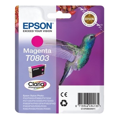 Epson T0803 - cartouche jet d'encre authentique C13T08034011 - Magenta