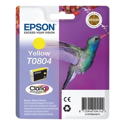 Epson T0804 - cartouche jet d'encre authentique C13T08044011 - Yellow