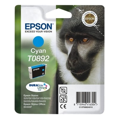 Epson T0892 - cartouche jet d'encre authentique C13T08924011 - Cyan