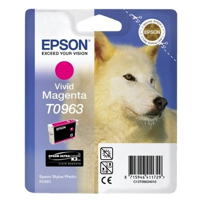 Epson T0963 - cartouche jet d'encre authentique T0963 - Loup - Magenta