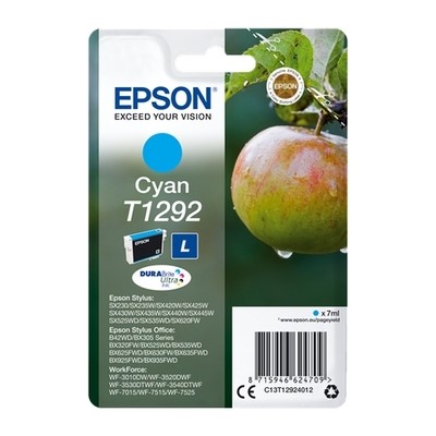 Epson 1292 - cartouche jet d'encre authentique C13T12924012 - Cyan