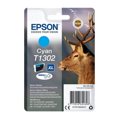 Epson 1302 - cartouche jet d'encre authentique C13T13024012 - Cyan