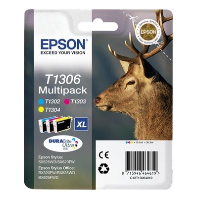 T130640.jpg Epson T1306 - Pack x 3 jet d'encre authentique C13T13064012 - Cyan Magenta Yellow
