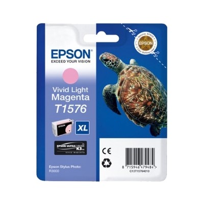 Epson T1576 - cartouche jet d'encre authentique T157640 - Light Magenta