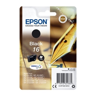 Epson T1621 - cartouche jet d'encre authentique T162140 - Black