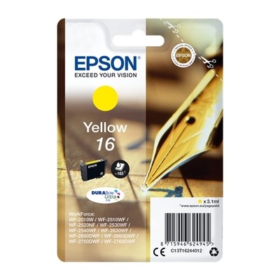 Epson T1624 - cartouche jet d'encre authentique T162440 - Yellow