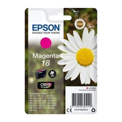 Epson T1803 - cartouche jet d'encre authentique T180340 - Magenta